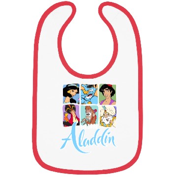Discover Disney Aladdin Characters Group Bibs