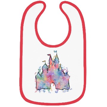 Discover Watercolor Castle Bibs, Disney Magic Kingdom Bibs