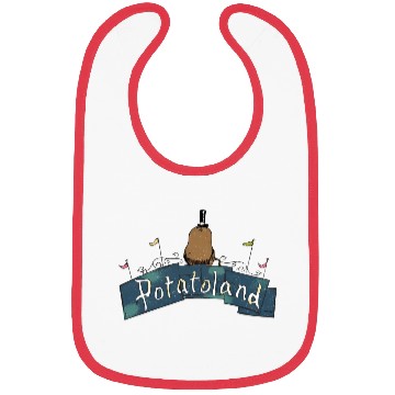 Discover Potatoland Bibs, Disney Women's Bibs, Magic Kingdom Bibs E0837