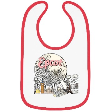 Discover Disney Epcot  Bibs, Epcot World Tour Bibs, Epcot Center 1982 Bibs