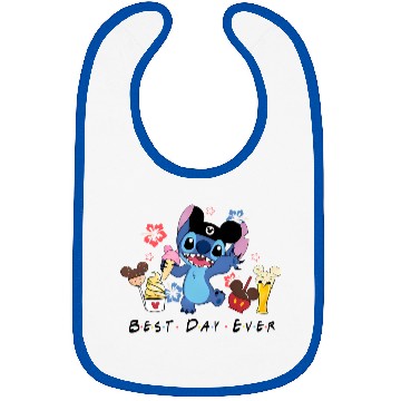 Discover Disney Stitch Best Day Ever Bibs, Disney Stitch Bibs