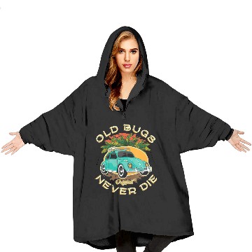 Discover Old Bugs Never Die Summer Retro Vintage Bug Beetle Blanket Hoodies