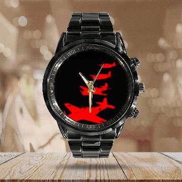 Discover Talking Heads Calendar Steel Band Watch