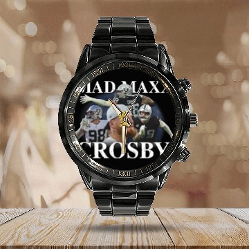 Discover Mad Maxx Crosby - Las Vegas Raiders Calendar Steel Band Watch