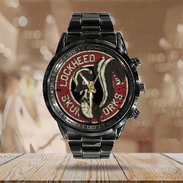 Discover Skunk Works ADP 1943 Calendar Steel Band Watch