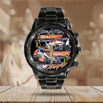 Discover Kyle Larson Calendar Steel Band Watch, Motorsports Calendar Steel Band Watch