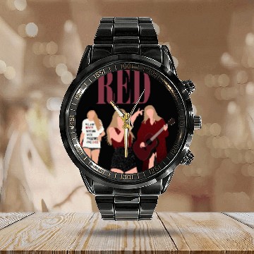 Discover taylorswift red eras tour art Zip Calendar Steel Band Watch