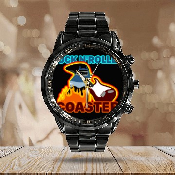 Discover Rock 'n' Roller Coaster (with text) - Disneyland - Calendar Steel Band Watch