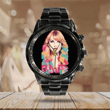 Discover taylowifts eras tour Sticker1 Calendar Steel Band Watch
