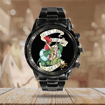 Discover Disney Alan A Dale Rooster OO De Lally Robin Hood Calendar Steel Band Watch