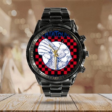 Discover Disney Pixar Ratatouille Remy Paris Checkerboard Calendar Steel Band Watch