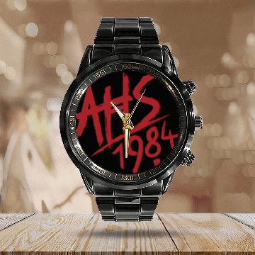 Discover American Horror Story: 1984 Logo Calendar Steel Band Watch