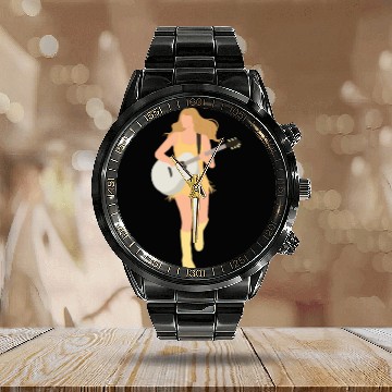 Discover Eras tour fearless Calendar Steel Band Watch