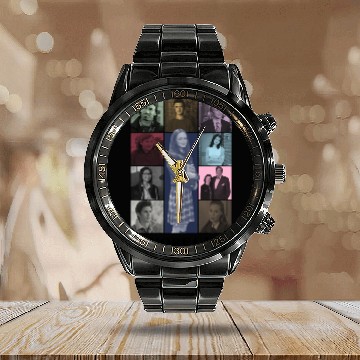 Discover Gilmore Girls Eras Tour Poster (Black Print) Calendar Steel Band Watch