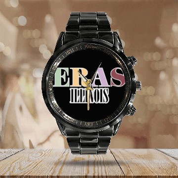 Discover Eras Tour Illinois Calendar Steel Band Watch