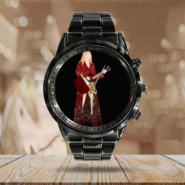 Discover red eras tour Calendar Steel Band Watch