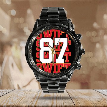 Discover taylorr Swift and Travis Kelce (1) Calendar Steel Band Watch
