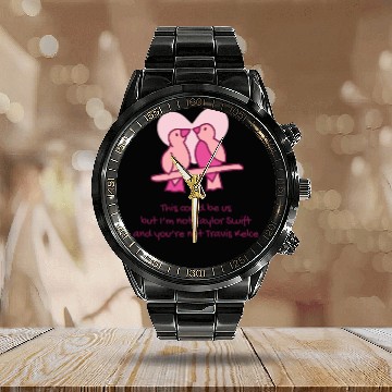Discover taylorr Swift Travis Kelce Tayvis Lovebirds Calendar Steel Band Watch