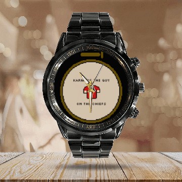 Discover taylorr swift and travis kelce - pixel art! (1) Calendar Steel Band Watch