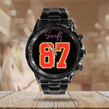 Discover taylorr Swift 87 Travis Kelce Calendar Steel Band Watch