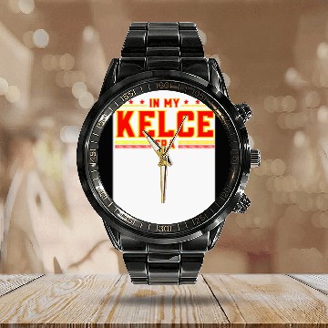 Discover In My Kelce Era Taylorr Swift Travis Kelce Calendar Steel Band Watch