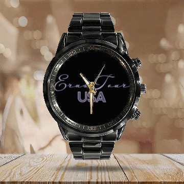 Discover Eras Tour USA Calendar Steel Band Watch