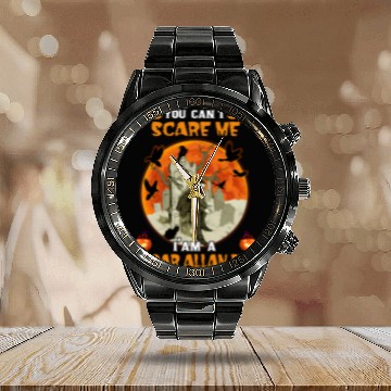 Discover You Can't Scare Me I'm A Edgar Allan Poe Calendar Steel Band Watch