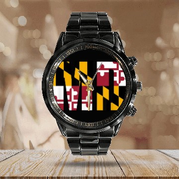 Discover Maryland State Flag Md Baltimore Pride Calendar Steel Band Watch