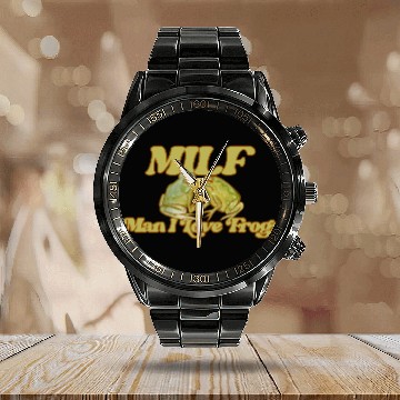 Discover I love Frogs Calendar Steel Band Watch