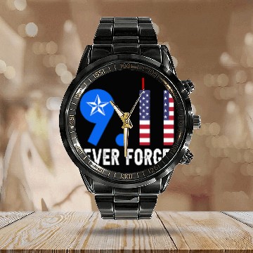 Discover Never Forget 9/11 20th Anniversary Patriot Day 2021 Calendar Steel Band Watch