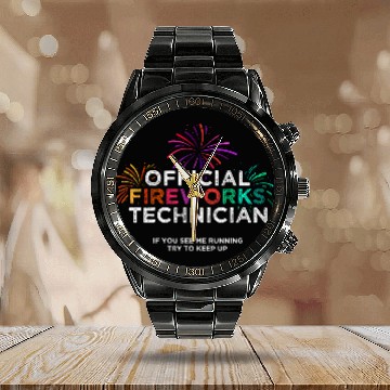 Discover Fireworks Technician Calendar Steel Band Watch Calendar Steel Band Watch