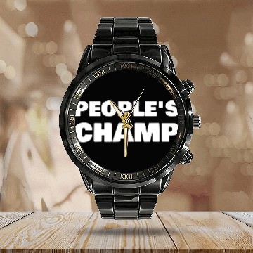 Discover People's Champ Inspirational Novelty Gift Calendar Steel Band Watch