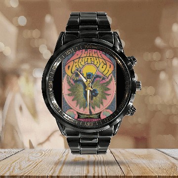 Discover Vintage 70's Poster Style Calendar Steel Band Watch