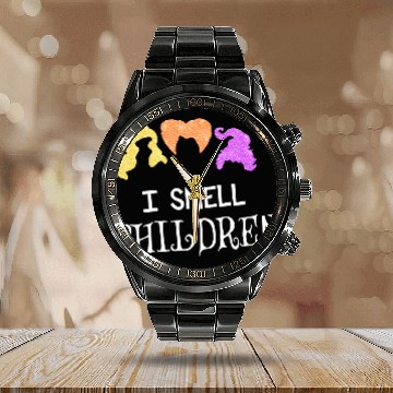 Discover I Smell Chirlden Halloween Calendar Steel Band Watch