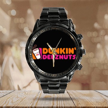 Discover Dunkin Deez Nuts Calendar Steel Band Watch