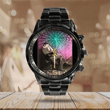 Discover Nikola Tesla's AC Electricity Inspiring Science Calendar Steel Band Watch