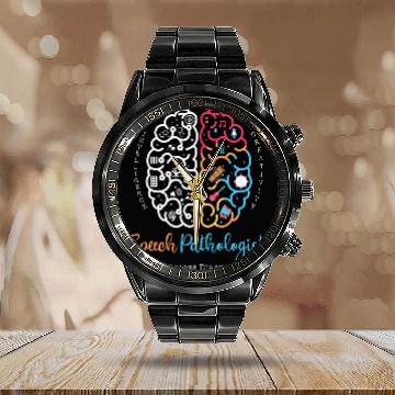 Discover Brain Of A Speech Pathologist Calendar Steel Band Watch