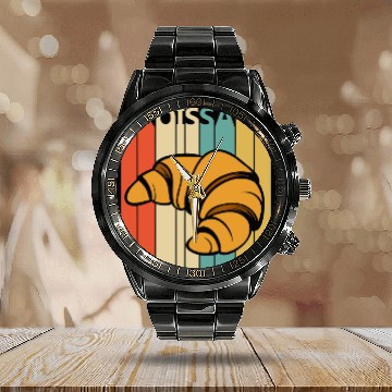 Discover Vintage Croissant Calendar Steel Band Watch