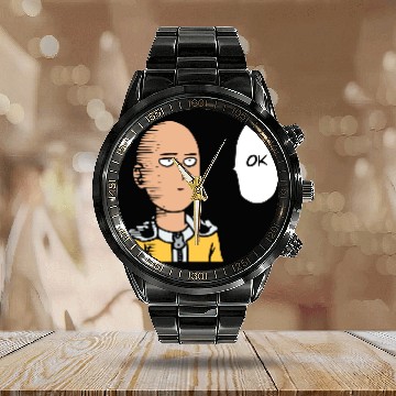 Discover One-Punch Anime Saitama Calendar Steel Band Watch