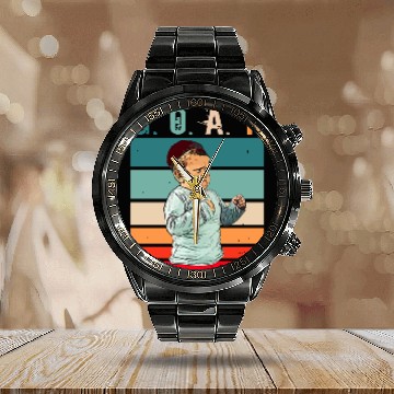 Discover Hasbulla Fighting Meme Goat Calendar Steel Band Watch