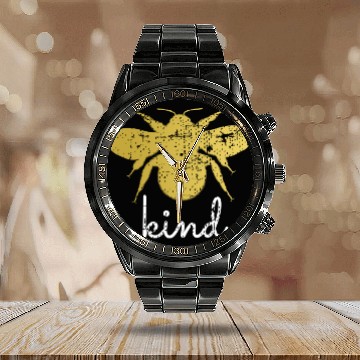 Discover Womens Vintage Be Kind - Bumblebee Bee Kind Kindness Calendar Steel Band Watch