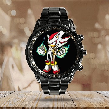 Discover Shadow The Hedgehog Calendar Steel Band Watch