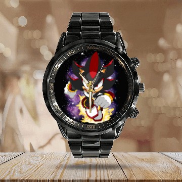 Discover Shadow The Hedgehog Sonic Calendar Steel Band Watch