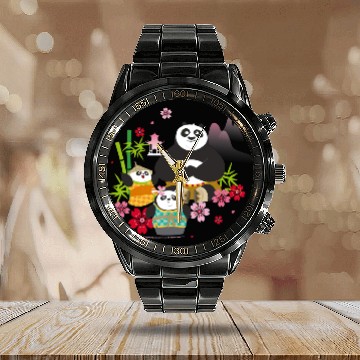 Discover Kung Fu Panda Po And Pandas Floral Calendar Steel Band Watch