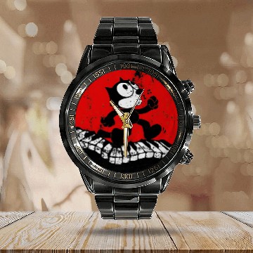Discover Felix The Cat New Trend Fashion Calendar Steel Band Watch