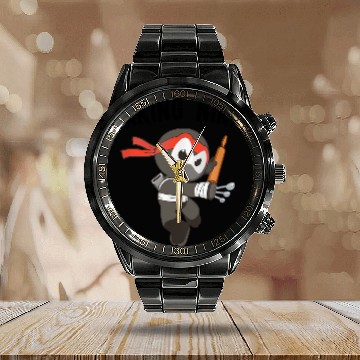 Discover Baking Ninja Calendar Steel Band Watch