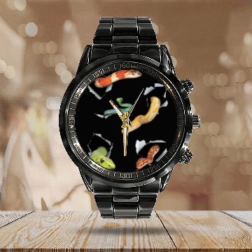 Discover Snake Lover Mens Calendar Steel Band Watch