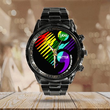 Discover Semicolon Mental Health Awareness Calendar Steel Band Watch Calendar Steel Band Watch