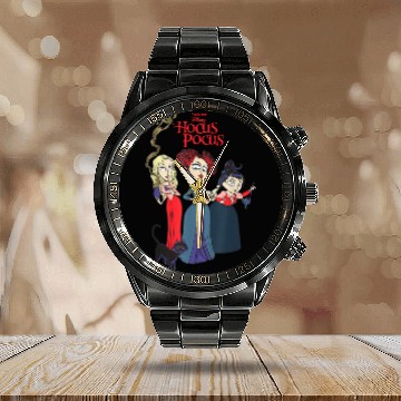 Discover Hocus Pocus Sanderson Sisters Witch Calendar Steel Band Watch