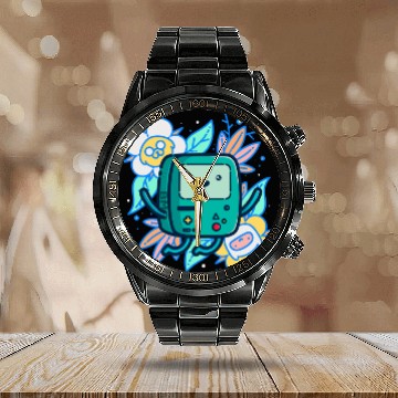 Discover Adventure Time - Super Cute BMO Calendar Steel Band Watch